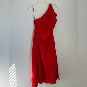 Zara Asymmetrical Red Dress